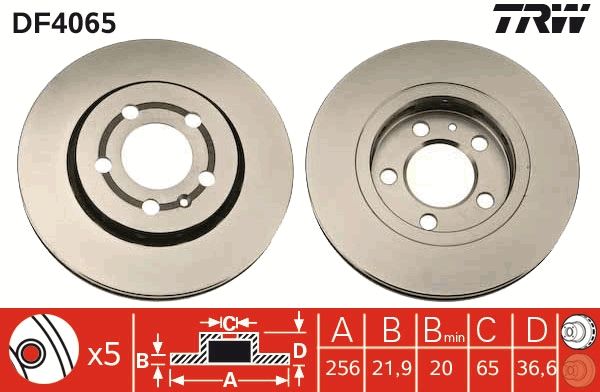 Brake Disc TRW DF4065