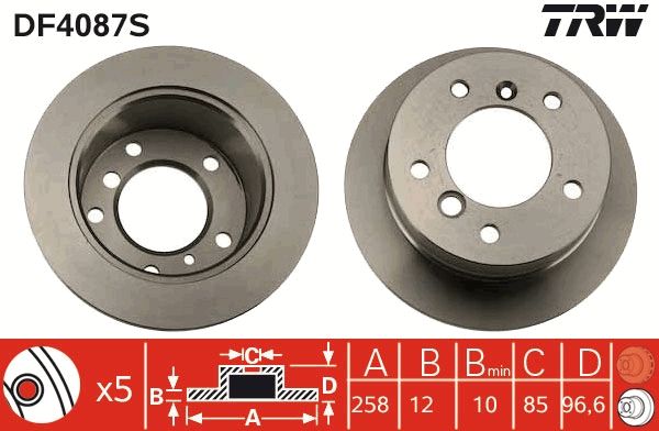 Brake Disc TRW DF4087S