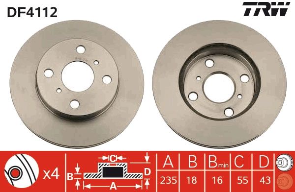 Brake Disc TRW DF4112