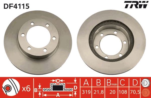 Brake Disc TRW DF4115