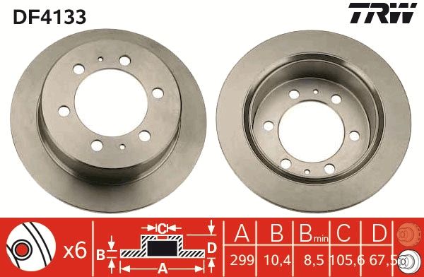 Brake Disc TRW DF4133