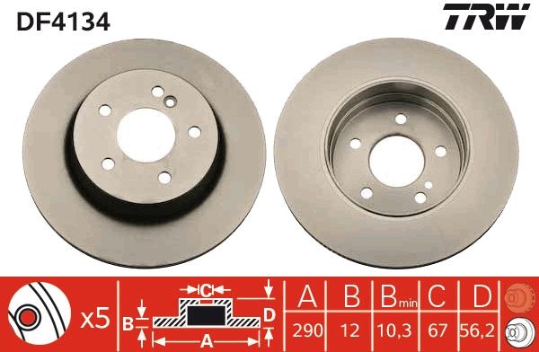 Brake Disc TRW DF4134