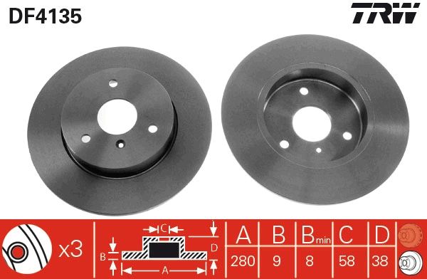 Brake Disc TRW DF4135