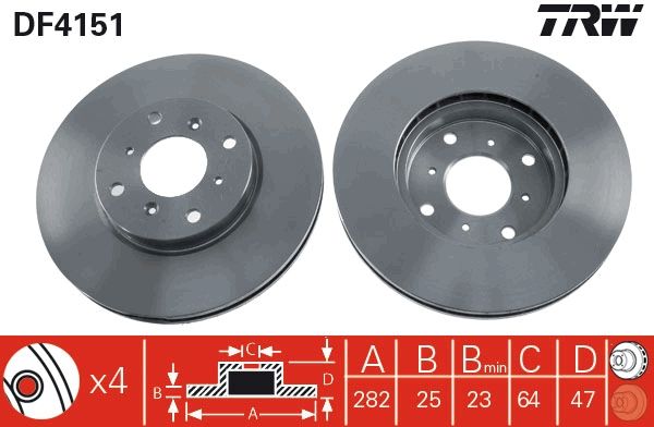 Brake Disc TRW DF4151