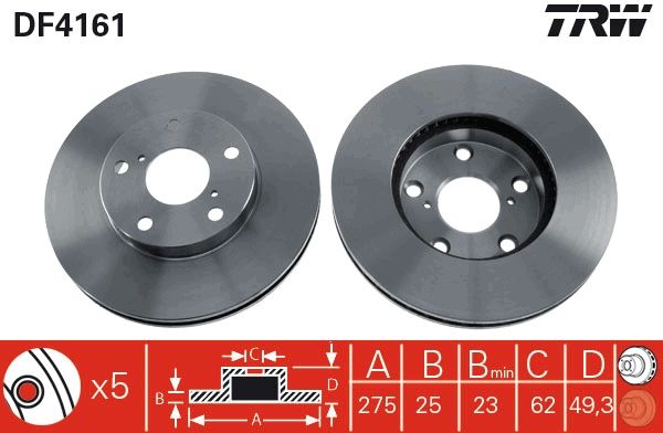 Brake Disc TRW DF4161