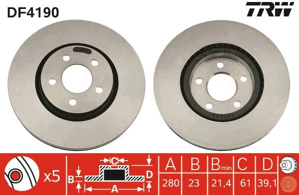 Brake Disc TRW DF4190