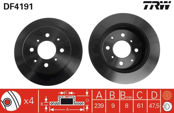 Brake Disc TRW DF4191