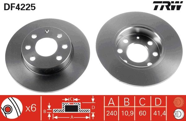 Brake Disc TRW DF4225