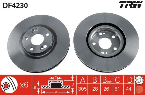 Brake Disc TRW DF4230