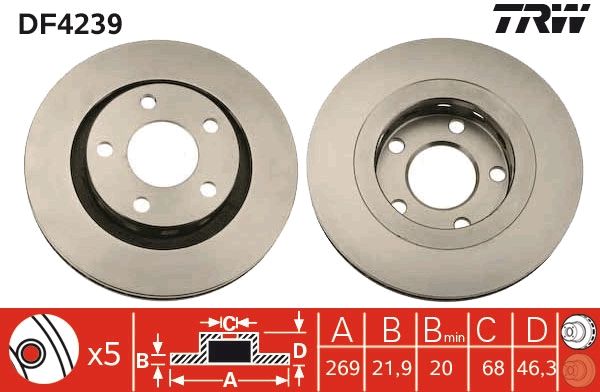 Brake Disc TRW DF4239