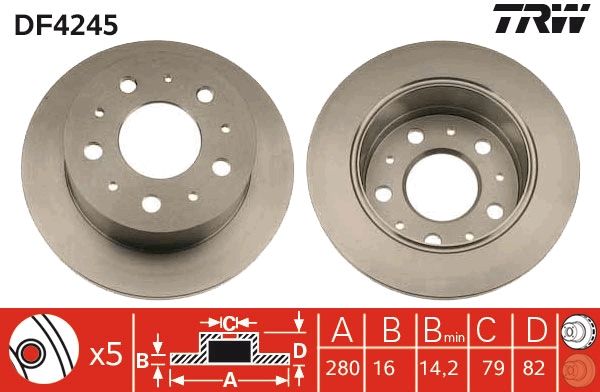 Brake Disc TRW DF4245