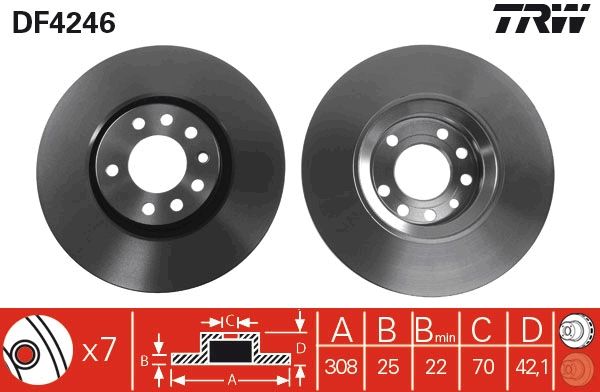 Brake Disc TRW DF4246