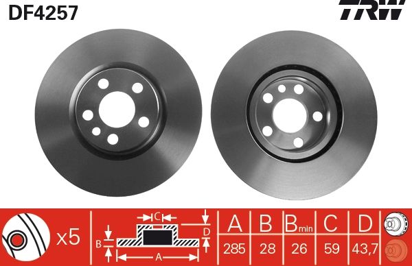 Brake Disc TRW DF4257