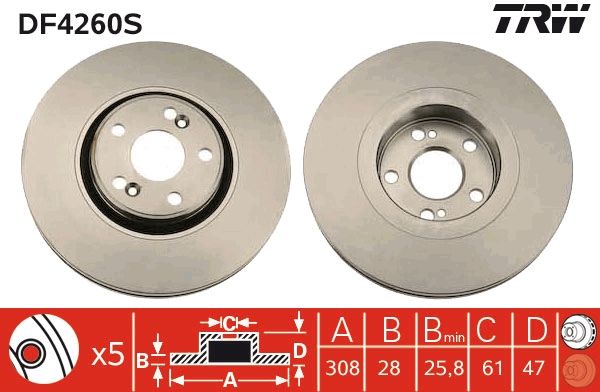 Brake Disc TRW DF4260S