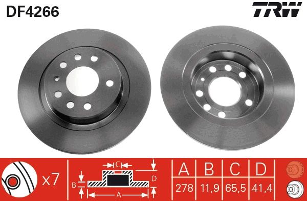 Brake Disc TRW DF4266