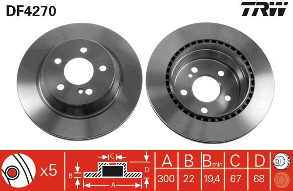 Brake Disc TRW DF4270