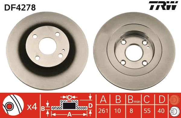 Brake Disc TRW DF4278