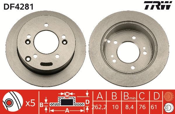 Brake Disc TRW DF4281