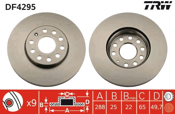 Brake Disc TRW DF4295