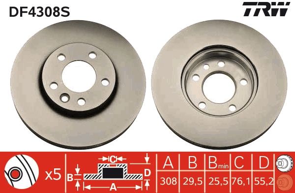 Brake Disc TRW DF4308S