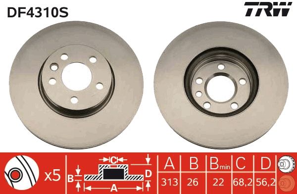 Brake Disc TRW DF4310S