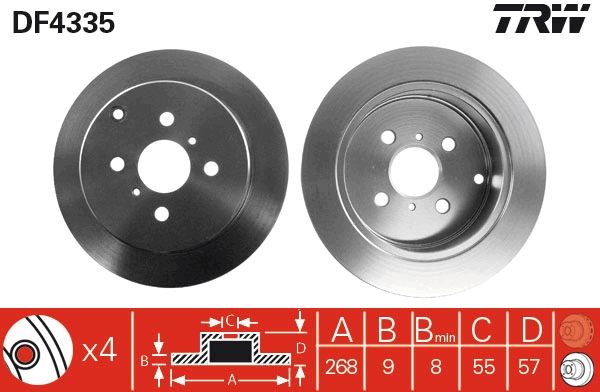 Brake Disc TRW DF4335