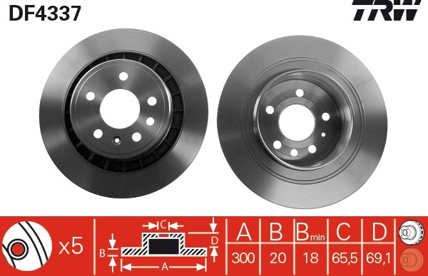 Brake Disc TRW DF4337