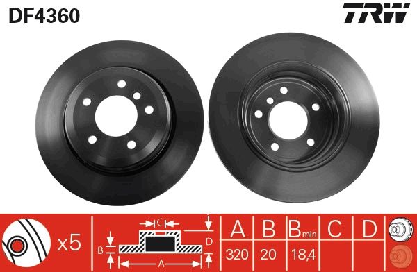 Brake Disc TRW DF4360