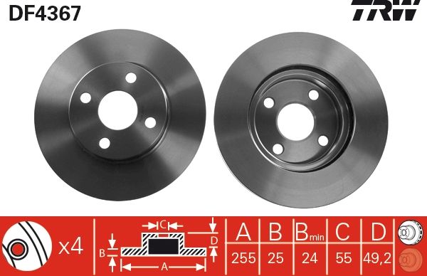 Brake Disc TRW DF4367