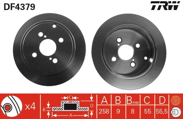 Brake Disc TRW DF4379