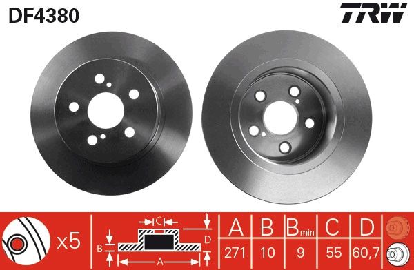 Brake Disc TRW DF4380