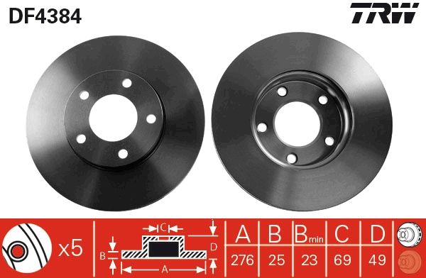 Brake Disc TRW DF4384