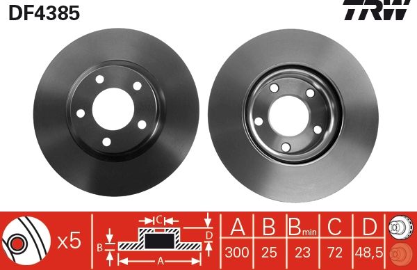 Brake Disc TRW DF4385