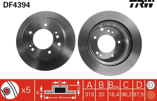 Brake Disc TRW DF4394