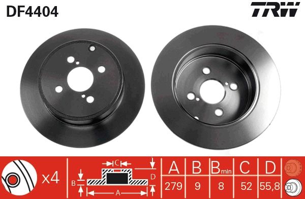 Brake Disc TRW DF4404