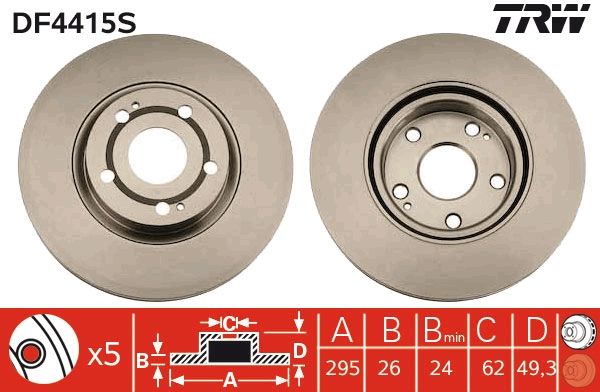 Brake Disc TRW DF4415S