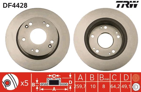 Brake Disc TRW DF4428