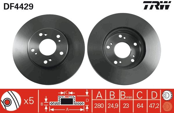 Brake Disc TRW DF4429