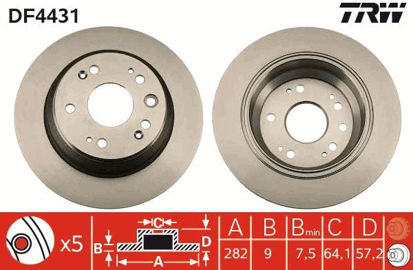 Brake Disc TRW DF4431