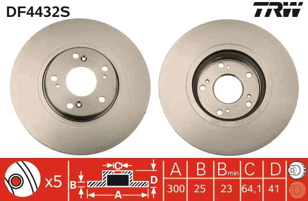 Brake Disc TRW DF4432S