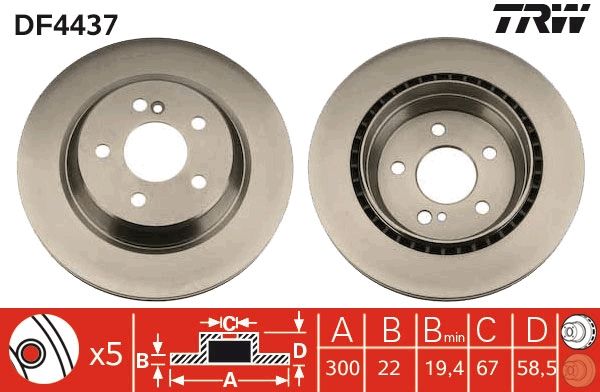 Brake Disc TRW DF4437