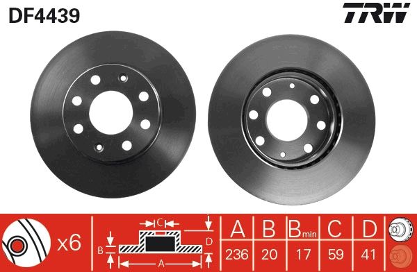 Brake Disc TRW DF4439