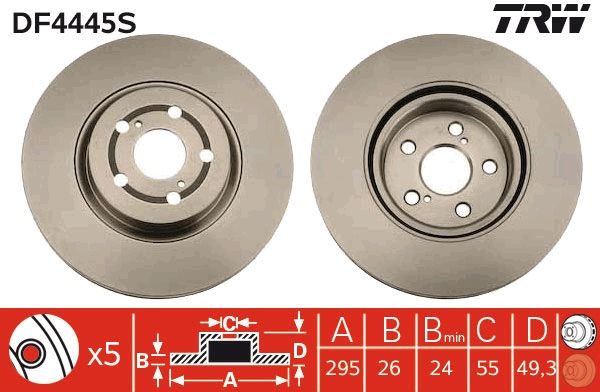 Brake Disc TRW DF4445S