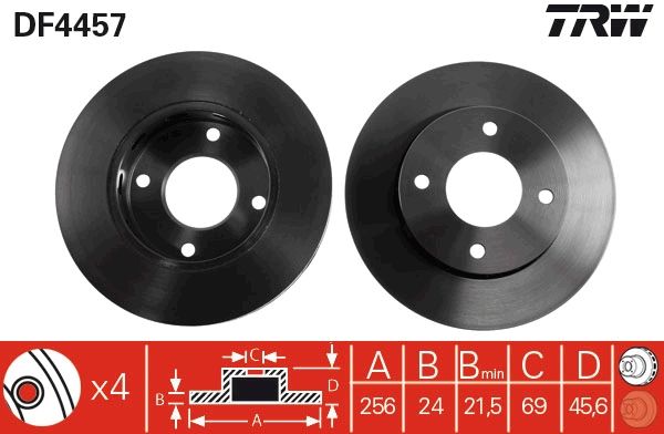 Brake Disc TRW DF4457