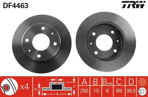 Brake Disc TRW DF4463