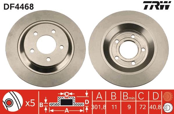 Brake Disc TRW DF4468