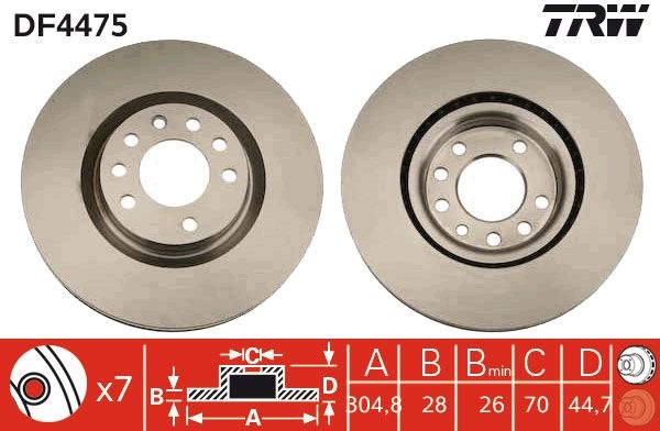 Brake Disc TRW DF4475