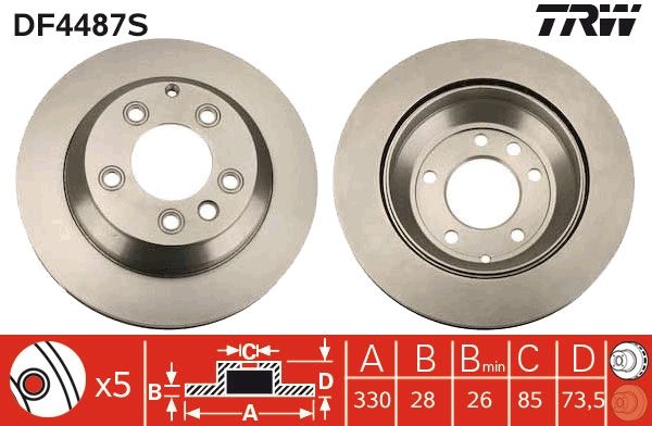 Brake Disc TRW DF4487S