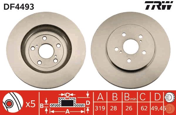 Brake Disc TRW DF4493