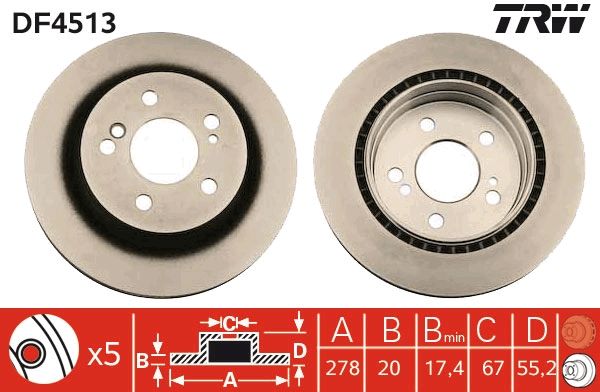 Brake Disc TRW DF4513